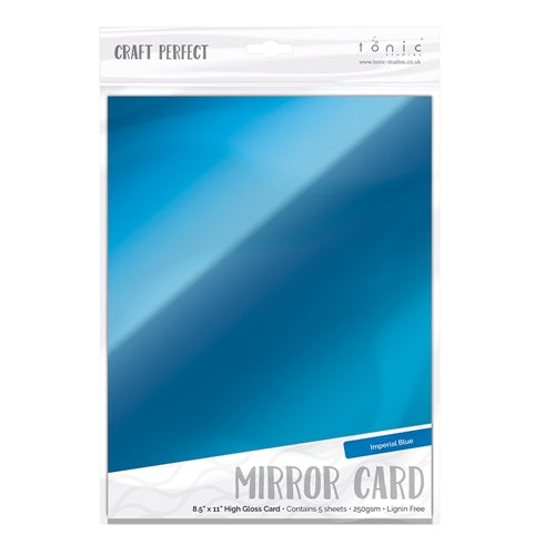 Simon Says Stamp! Tonic IMPERIAL BLUE Mirror Card Gloss Cardstock 9458E