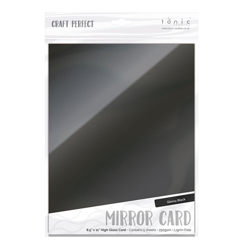 Simon Says Stamp! Tonic BLACK Mirror Card Gloss Cardstock 9459E