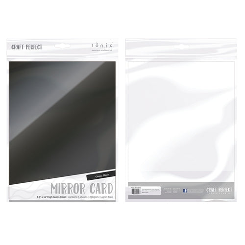 Simon Says Stamp! Tonic BLACK Mirror Card Gloss Cardstock 9459E