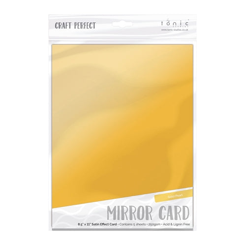 Craft Perfect | Satin Mirror Card | 8.5x11 5/Pkg | Gold Pearl