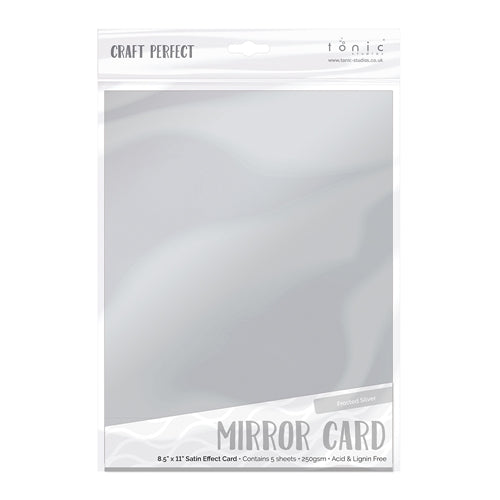 Simon Says Stamp! Tonic FROSTED SILVER Mirror Card Satin Cardstock 9482E