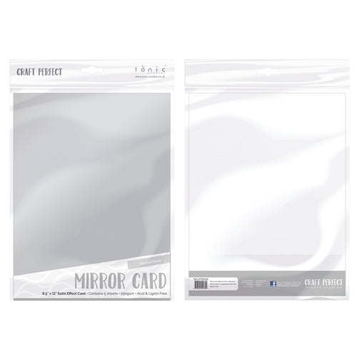 Simon Says Stamp! Tonic FROSTED SILVER Mirror Card Satin Cardstock 9482E
