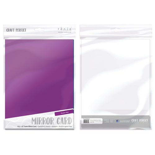 Simon Says Stamp! Tonic PURPLE MIST Mirror Card Satin Cardstock 9485E