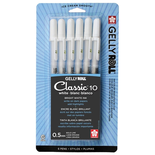 Sakura CLASSIC WHITE Bold Line Gelly Roll Pens Set of 6 57458 – Simon Says  Stamp