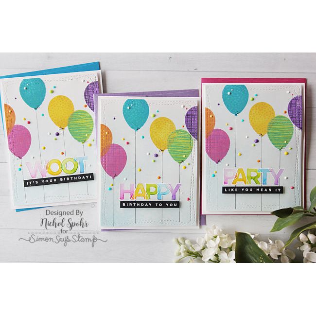 Simon Says Stamp! CZ Design Clear Stamps BIRTHDAY PALOOZA cz12