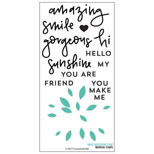 Simon Says Stamp! Concord & 9th DAHLIA TURNABOUT Clear Stamp Set 10293