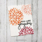 Simon Says Stamp! Concord & 9th DAHLIA TURNABOUT Clear Stamp Set 10293