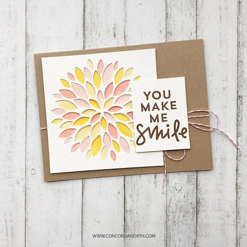 Simon Says Stamp! Concord & 9th DAHLIA TURNABOUT Clear Stamp Set 10293
