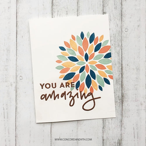 Simon Says Stamp! Concord & 9th DAHLIA TURNABOUT Clear Stamp Set 10293