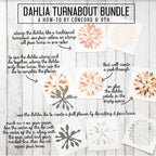 Simon Says Stamp! Concord & 9th DAHLIA TURNABOUT Clear Stamp Set 10293