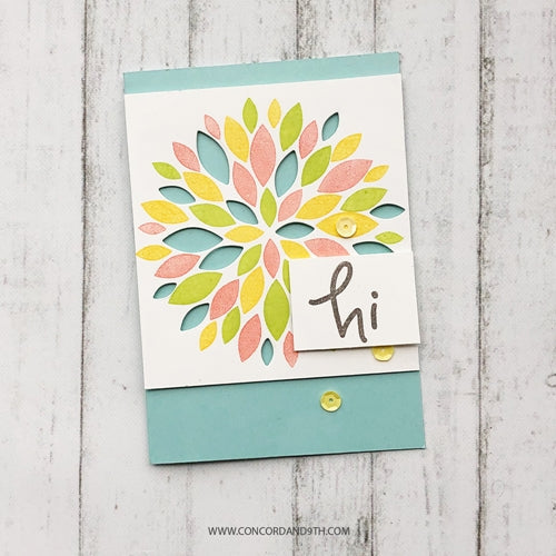 Simon Says Stamp! Concord & 9th DAHLIA TURNABOUT Die 10294