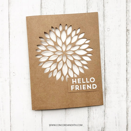 Simon Says Stamp! Concord & 9th DAHLIA TURNABOUT Die 10294