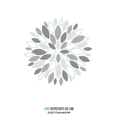 Simon Says Stamp! Concord & 9th DAHLIA TURNABOUT Die 10294