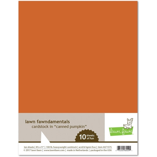 Simon Says Stamp! Lawn Fawn CANNED PUMPKIN Cardstock LF1575