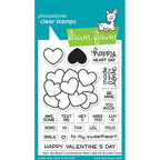 Simon Says Stamp! Lawn Fawn HOW YOU BEAN CONVERSATION HEART ADD-ON Clear Stamps LF1553
