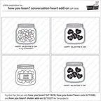 Simon Says Stamp! Lawn Fawn HOW YOU BEAN CONVERSATION HEART ADD-ON Clear Stamps LF1553