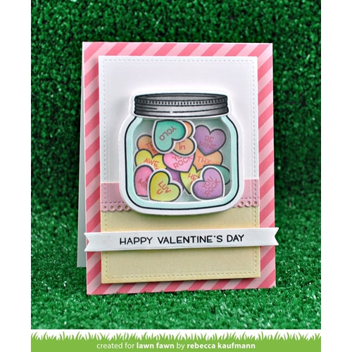 Simon Says Stamp! Lawn Fawn HOW YOU BEAN CONVERSATION HEART ADD-ON Clear Stamps LF1553