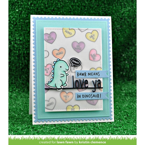 Simon Says Stamp! Lawn Fawn HOW YOU BEAN CONVERSATION HEART ADD-ON Clear Stamps LF1553