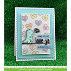 Simon Says Stamp! Lawn Fawn HOW YOU BEAN CONVERSATION HEART ADD-ON Clear Stamps LF1553