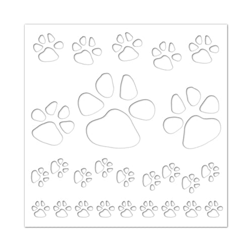 Simon Says Stamp! Simon Says Stamp Stencil PAWS BACKGROUND ssst121409