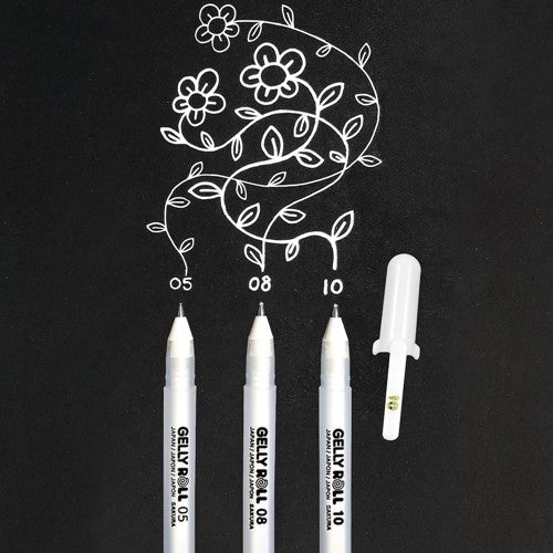 Simon Says Stamp! Sakura CLASSIC WHITE Fine Line 05 Gelly Roll Pen 31030