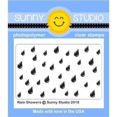 Simon Says Stamp! Sunny Studio RAIN SHOWERS Clear Stamp Set SSCL 189