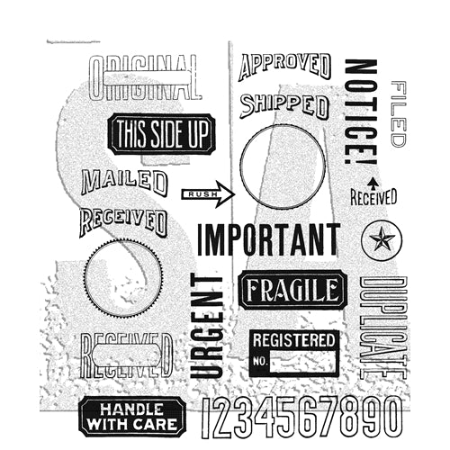 Tim Holtz Cling Stamps Mail Art