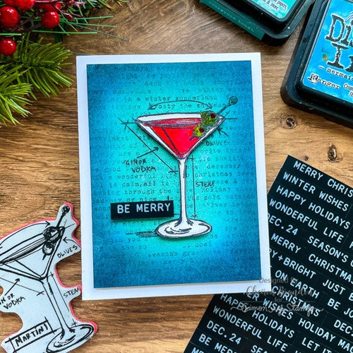 Simon Says Stamp! Tim Holtz Cling Rubber Stamps COCKTAILS BLUEPRINTS CMS335 | color-code:ALT2