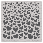 Simon Says Stamp! Newton's Nook Designs TUMBLING HEARTS Stencil NN1801T01