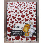 Simon Says Stamp! Newton's Nook Designs TUMBLING HEARTS Stencil NN1801T01