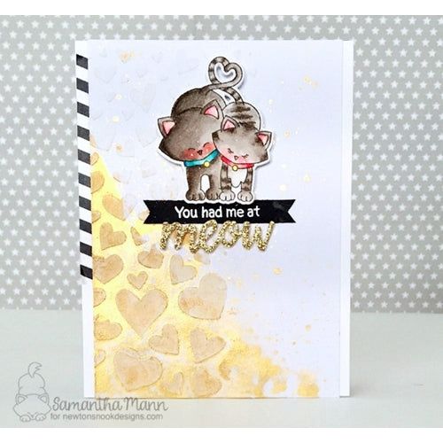 Simon Says Stamp! Newton's Nook Designs TUMBLING HEARTS Stencil NN1801T01