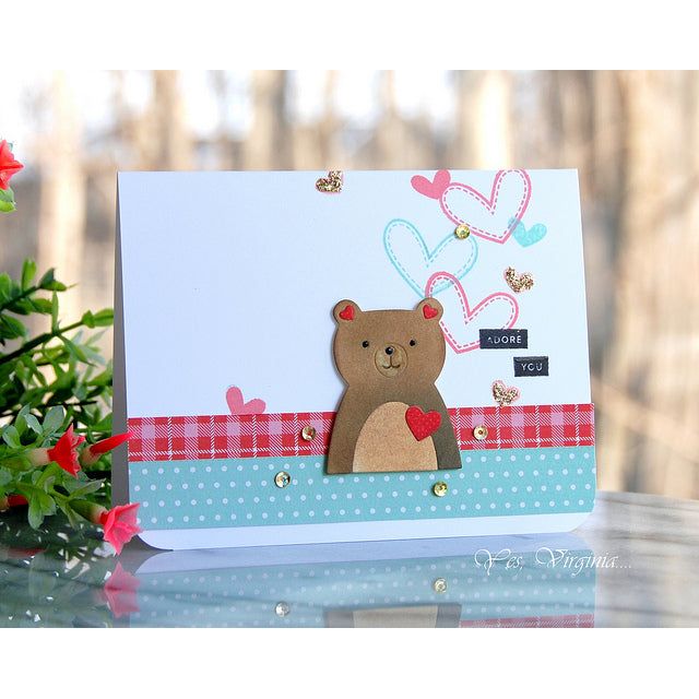 Simon Says Stamp! Simon Says Stamp PICTURE BOOK LOVE BEAR Wafer Dies s538 Love