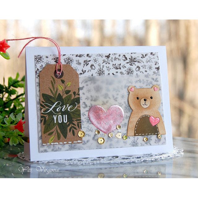 Simon Says Stamp! Simon Says Stamp PICTURE BOOK LOVE BEAR Wafer Dies s538 Love