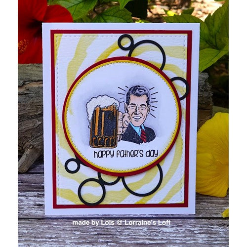 Simon Says Stamp! Riley And Company Funny Bones BEER BART Cling Rubber Stamp FBP 021