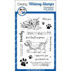 Simon Says Stamp! Whimsy Stamps LOVE HAS FOUR PAWS Clear Stamps cwsd265