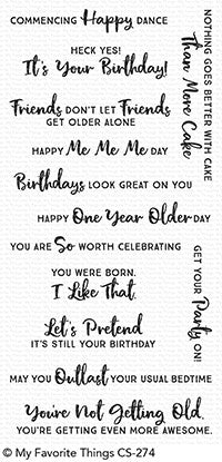 Simon Says Stamp! My Favorite Things ANYTHING BUT BASIC BIRTHDAY WISHES Clear Stamps CS274