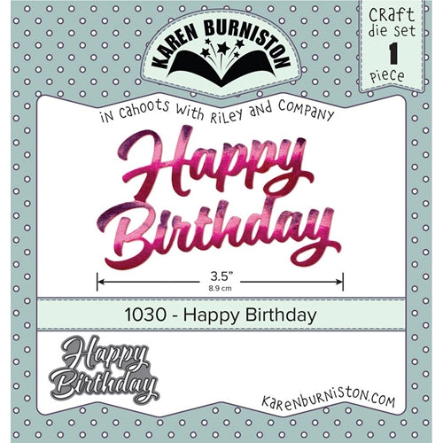 Simon Says Stamp! Karen Burniston HAPPY BIRTHDAY Die Set 1030