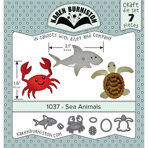 Simon Says Stamp! Karen Burniston SEA ANIMALS Die Set 1037