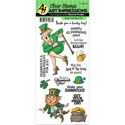 Simon Says Stamp! Art Impressions SHAM-ROCK Clear Stamps 5006