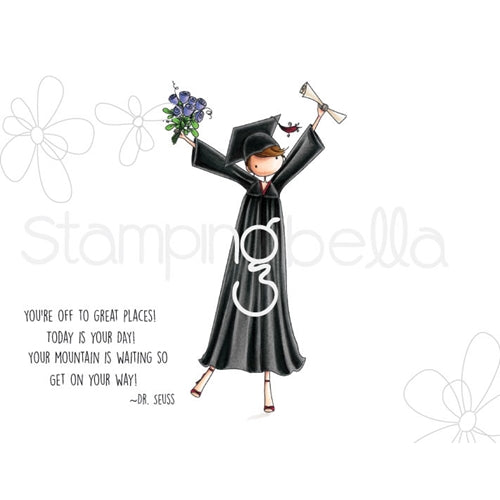 Simon Says Stamp! Stamping Bella Cling Stamps UPTOWN GIRL GRACE THE GRADUATE eb672