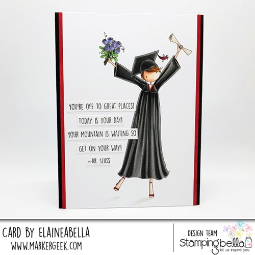 Simon Says Stamp! Stamping Bella Cling Stamps UPTOWN GIRL GRACE THE GRADUATE eb672