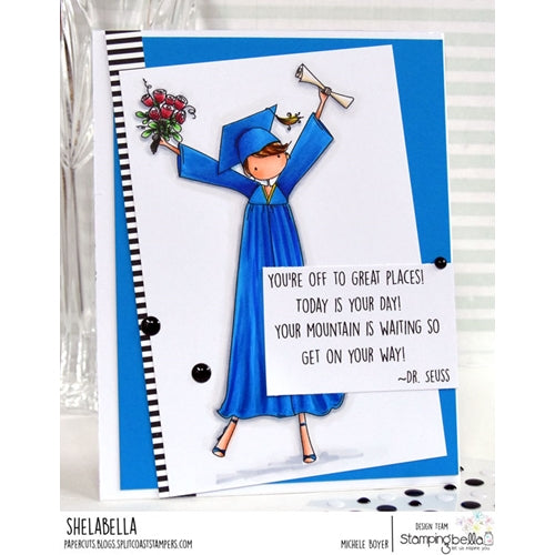 Simon Says Stamp! Stamping Bella Cling Stamps UPTOWN GIRL GRACE THE GRADUATE eb672