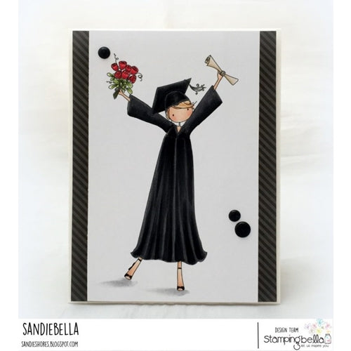 Simon Says Stamp! Stamping Bella Cling Stamps UPTOWN GIRL GRACE THE GRADUATE eb672
