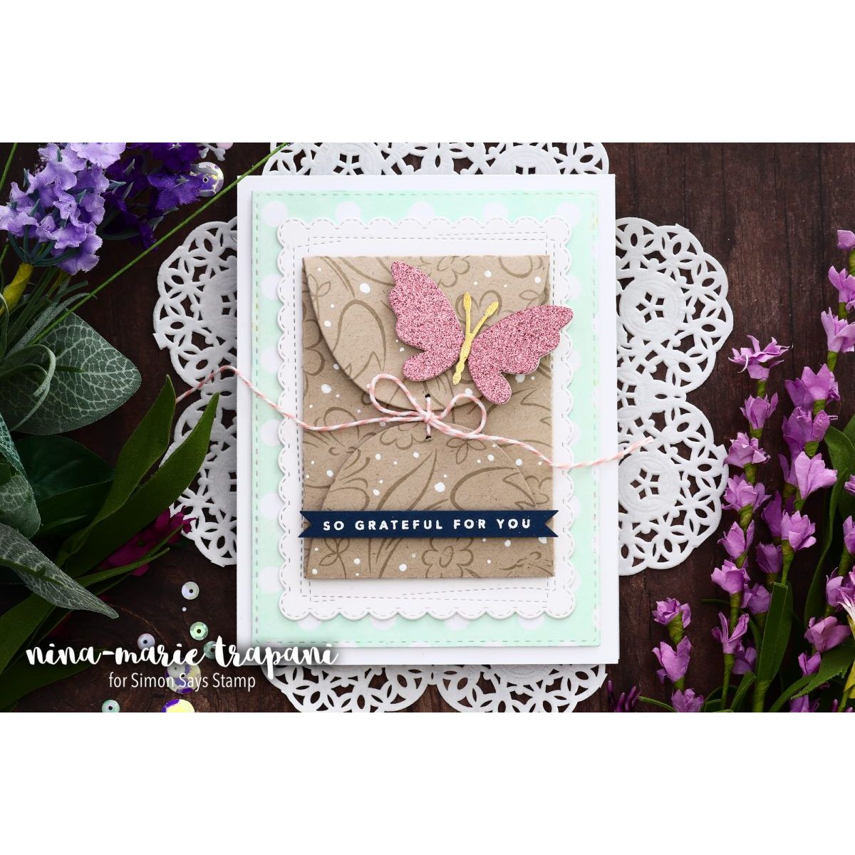 Simon Says Stamp! Simon Says Stamp ADELINE BUTTERFLY Wafer Dies s542