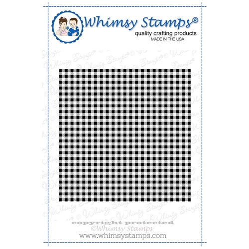 Simon Says Stamp! Whimsy Stamps GINGHAM Background Cling Stamp ddb0005
