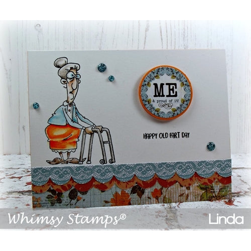 Simon Says Stamp! Whimsy Stamps OLD FART Clear Stamps cwsd165