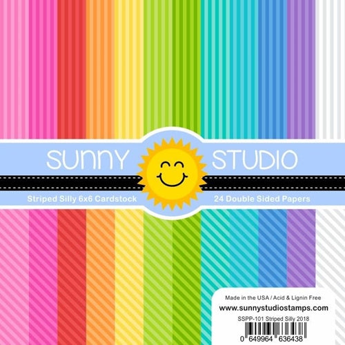 Simon Says Stamp! Sunny Studio STRIPED SILLY Paper Pad SSPP 101