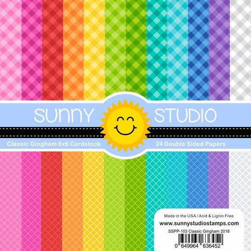 Simon Says Stamp! Sunny Studio CLASSIC GINGHAM Paper Pad SSPP 103