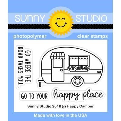 Simon Says Stamp! Sunny Studio HAPPY CAMPER Clear Stamp Set SSCL 192