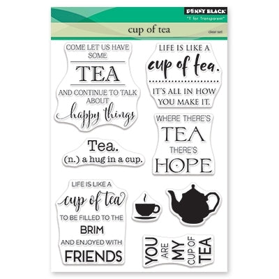 Simon Says Stamp! Penny Black Clear Stamps CUP OF TEA 30 482